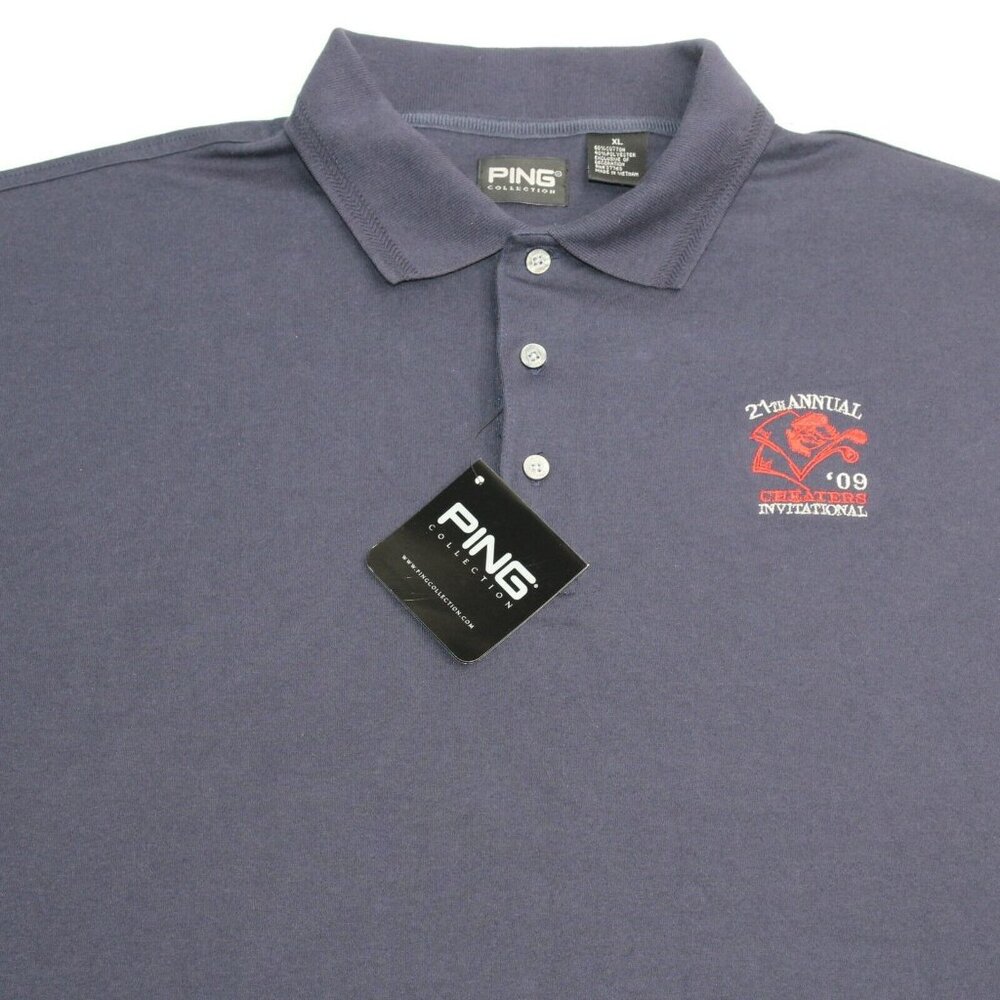 Ping Collection Mens XL Navy Blue Performance Activewear Pro Golf Polo Shirt - Picture 5 of 12